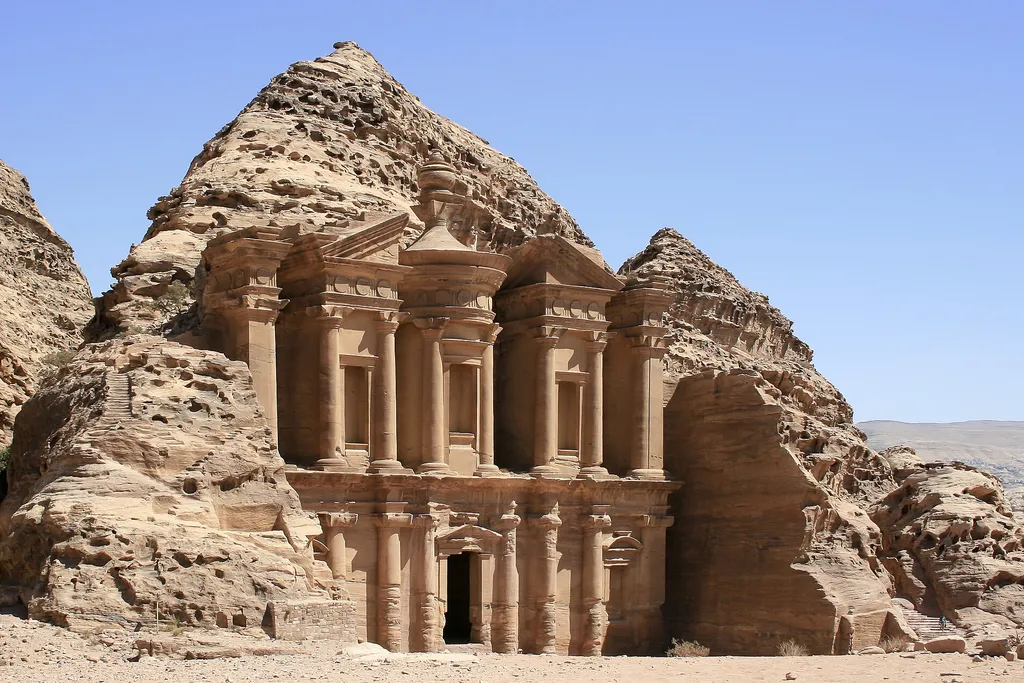 The Monastery (Ad Deir) at Petra, reached by a climb of around 850 steps
