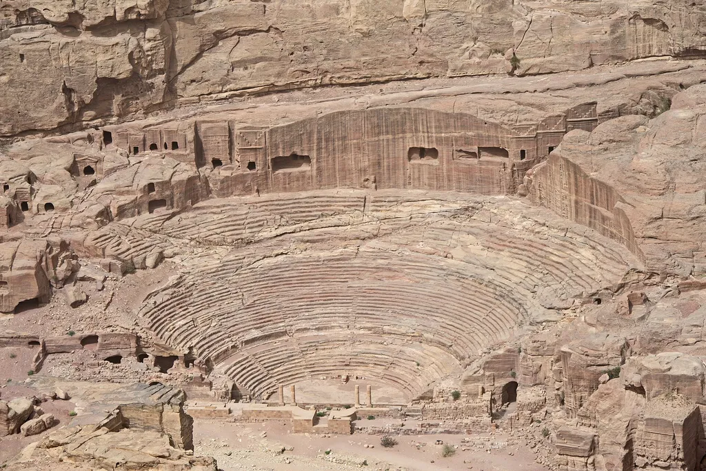 The Theatre at Petra, carved into the rock below the Street of Facades